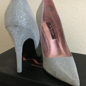 Silver Evening Pumps